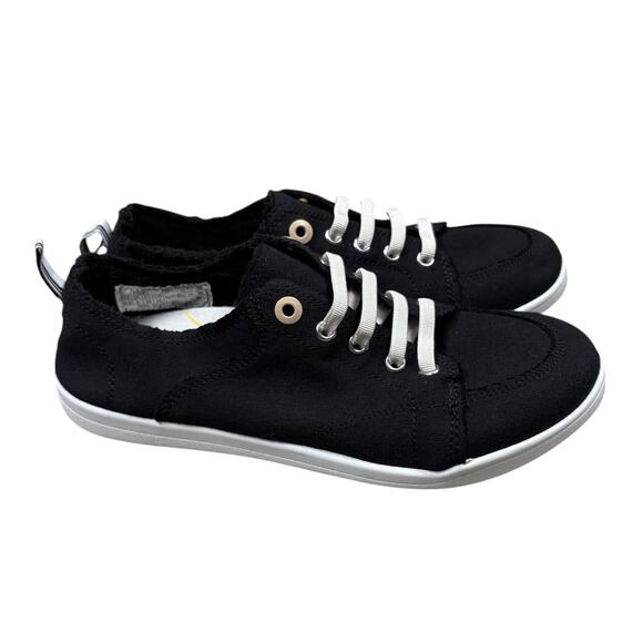 Vionic Beach Pismo Sneakers Women’s 8.5 Black Fabric Washable Comfort Casual - Picture 2 of 8